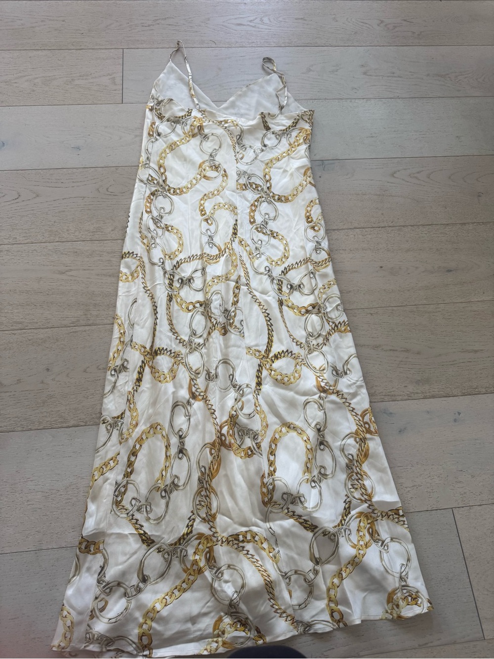 L'AGENCE SERIDIE 100% silk slip dress in cream 8 - Picture 5 of 10